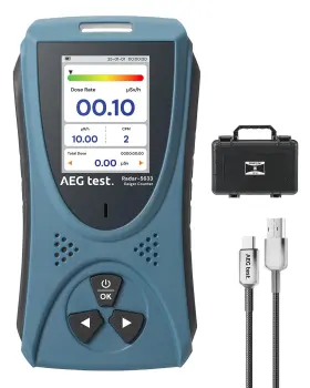 Aegtest Radar-5633-4 Radiation Detector Radar-5633 Portable Nuclear With Lcd Sc