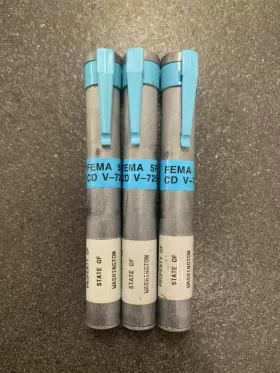 Arrow Tech V-725 Lot Of 3 Vintage Civil Defense Fema Arrow-tech Cd Dosimeters