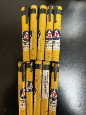 Civil Defense Cdv138 Lot Of 10 Landsverk Radiological Pocket Dosimeter Cd V-138