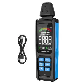 Fansoun F001 Emf Detector - 3-in-1 Hand-held Digital Lcd Rechargeable Rf Meter For Ghost H