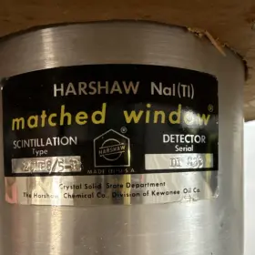Harshaw 20m38/5-p Nai Tl Matched Window Scintillation Detector Mpn Dt 133