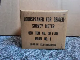 Jordan Electronics Cdv-705 Cd V-705 Model 1 Sealed Speaker For Cdv-700 Geiger Counter