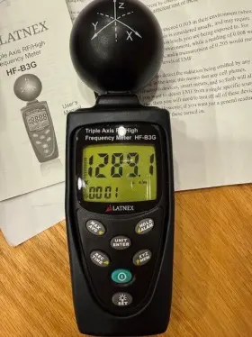 Latnex Hf-83g Hf-b3g Triple Axis Rf/high Frequency Meter