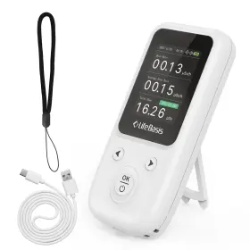 Lifebasis 001r Geiger Counter Nuclear Radiation Detector Tft Display Smart Alert Rechargeable