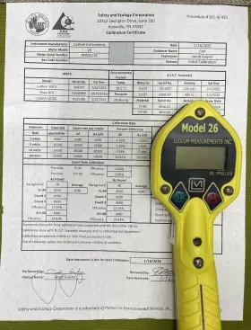 Ludlum Pf001119 26 Portable Survey Meter With Protective Cover Calibrated Until 1/2026