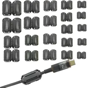 Ropto 763534393382 22pcs Ferrite Beads Clip-on Cable Filter For Rfi Emi Noise Suppression