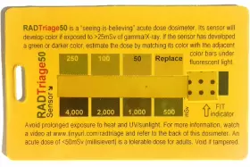 Safecastle 43188-203630 Radtriage Model50 Dosimeter And Self-indicating Instant Alert Dosimeters Practi