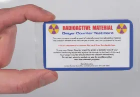 United Nuclear 438060524122 Geiger Counter Test Card