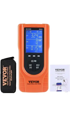 Vevor Dgnemfjshywjzqj5e Digital Lcd 3-in-1 Emf Meter Electromagnetic Radiation Detector Ef Mf Rf