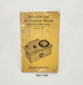 Victoreen Cd-717 Cd V-715 Model Number 1 A Radiological Survey Meter Manual 1962